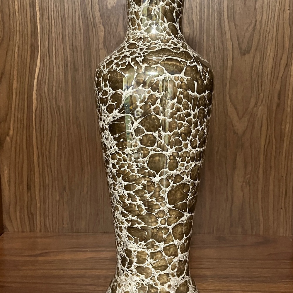 Elegant Brown and Cream Vase